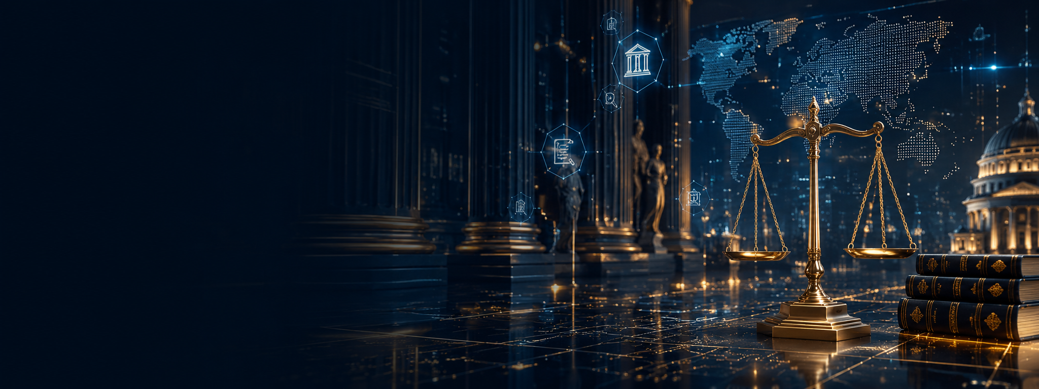 A global legal and compliance environment representing regulation, responsibility, and institutional integrity
