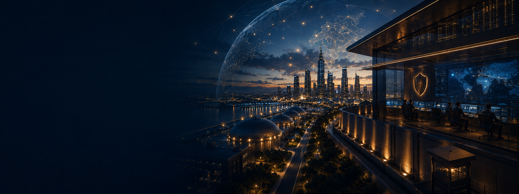A secure digital operations environment representing privacy requests, data stewardship, and protected information handling